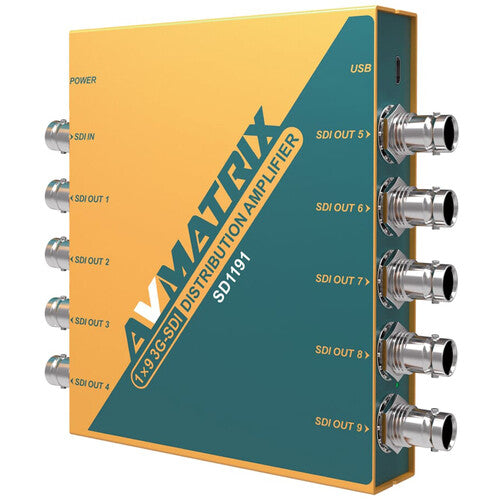 AVMATRIX SD1191 1x9 3G-SDI Distribution Amplifier