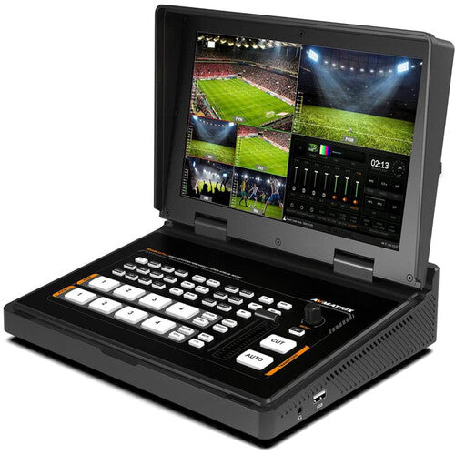 AVMATRIX Shark S4 PLUS 4-Channel SDI/HDMI Video Switcher with 10.1" IPS Display