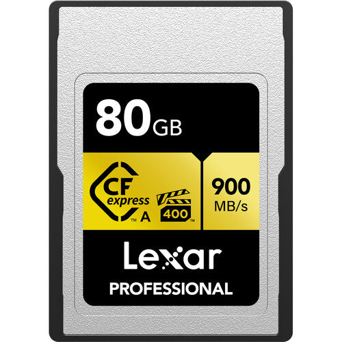 Lexar 80GB Professional CFexpress Type A Card GOLD Series (LCAGOLD080G)