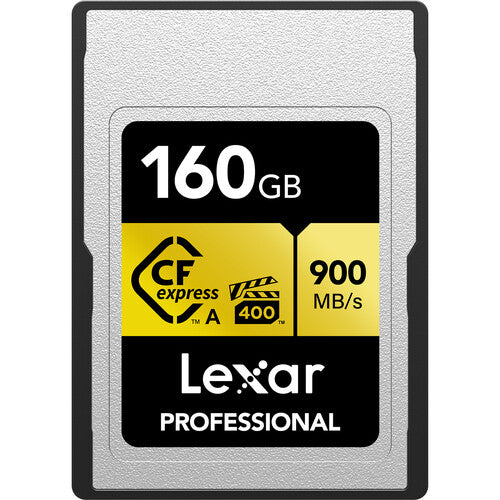 Lexar 160GB Professional CFexpress Type A Card GOLD Series (LCAGOLD160G)